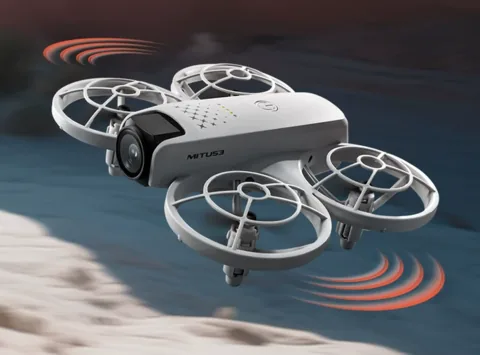 Guarded 4DRC V53 drone in flight